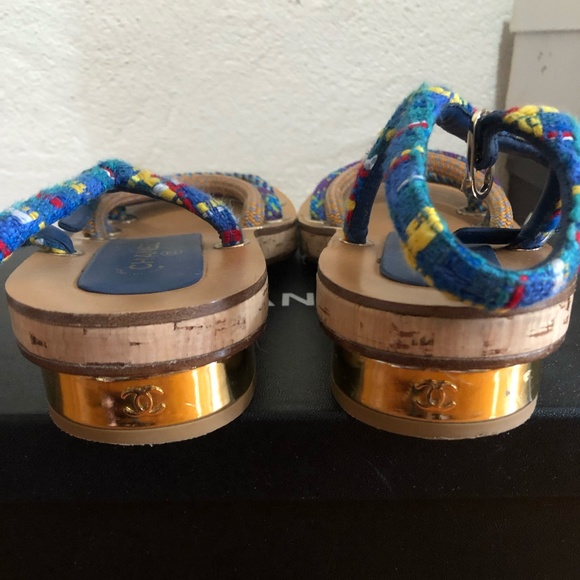 Chanel Twill Sandals - Picture 3 of 4